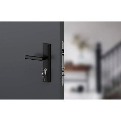 MIRO vchodová kľučka čierna satén 72mm ľavá VMICZL