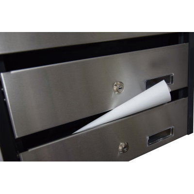 M39/8 N modulová schránka úkosová RAL7016 + nerez M39/8 N modulová schránka úkosová RAL7016 + nerez