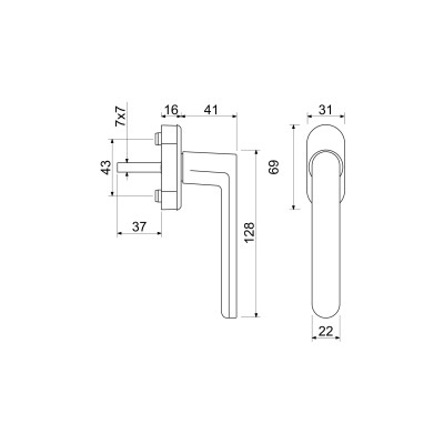 RHW.TIKTAK.F9016 kľučka na plastové okno RHW.TIKTAK.F9016 kľučka na plastové okno