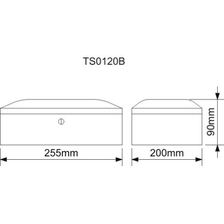 TS120B 255x200x90mm pokladnička