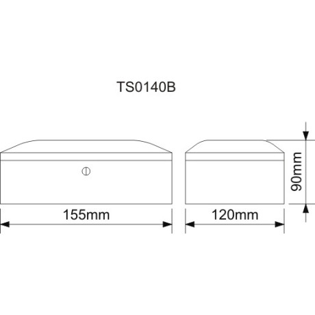 TS140B 155x120x90mm pokladnička