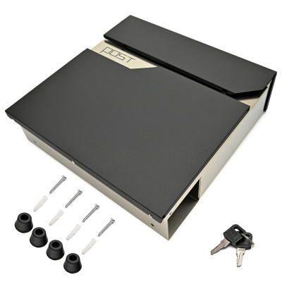 D3693 poštová schránka čierna + nerez