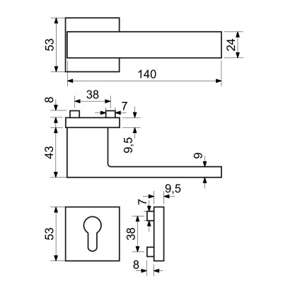 RK.C1 MONZA rozetové kovanie nikel matný RK.C1 MONZA rozetové kovanie nikel matný