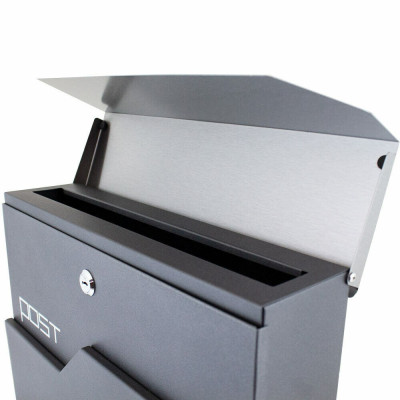 S3695 pošová schránka antracit + nerez