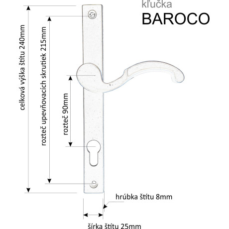 BAROCO kľučka + kľučka