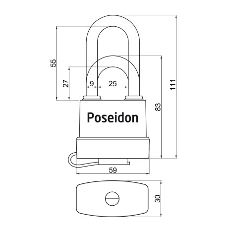 RV Poseidon 50 PL visiaci zámok