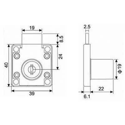 AVES 138-22 Cz zámok na zásuvky AVES 138-22 Cz zámok na zásuvky