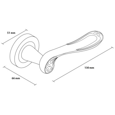 TOSCA rozetové kovanie bronz TOSCA rozetové kovanie bronz