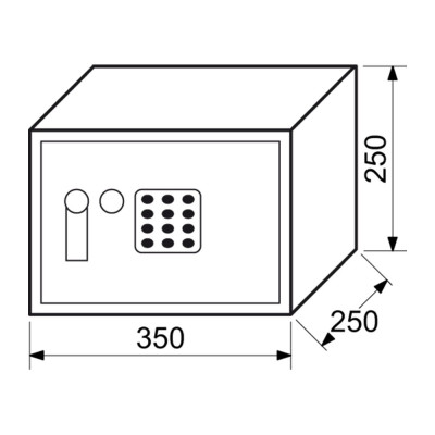 RS.25R.EDK elektronický trezor biely RS.25R.EDK elektronický trezor biely