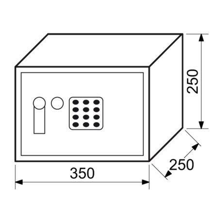 RS.25R.EDK elektronický trezor biely