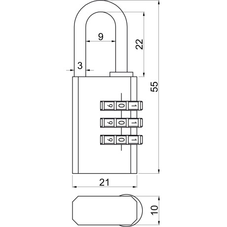 RV.1203.20 visiaci zámok mosadz