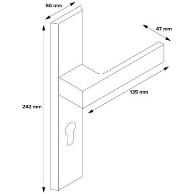 TOTAL vchodová kľučka-kľučka bronz 72mm ľavá TOTAL vchodová kľučka-kľučka bronz 72mm ľavá