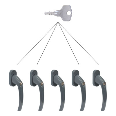 RHW.009.L F9016 univerzálna kľučka na okno antracit SU RHW.009.L F9016 univerzálna kľučka na okno antracit SU