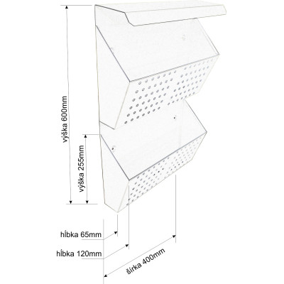 Kôš na letáky K1-2 Kôš na letáky K1-2