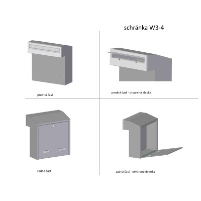 Poštová schránka W3 - 4 Poštová schránka W3 - 4