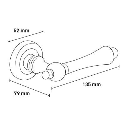 OLIVIA C Classic kľučka čierna ZOLOCLCZ OLIVIA C Classic kľučka čierna ZOLOCLCZ