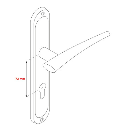 IDEA C PZ 72mm kľučka na dvere