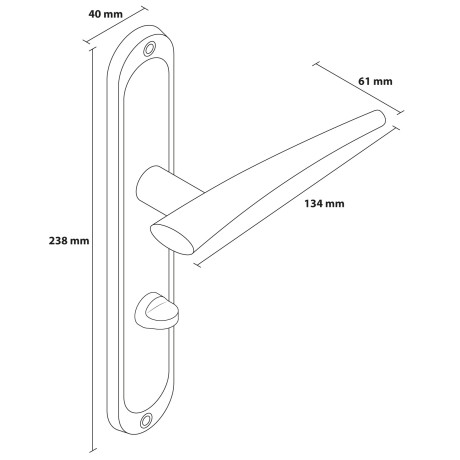 IDEA C WC 72mm kľučka na dvere