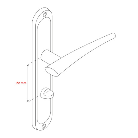 IDEA C WC 72mm kľučka na dvere