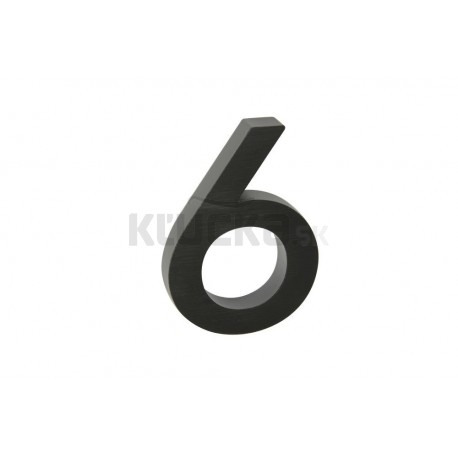 Číslo " 6 " 3D čierne 100mm