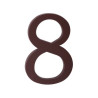 Čísla 175mm hnedé plast